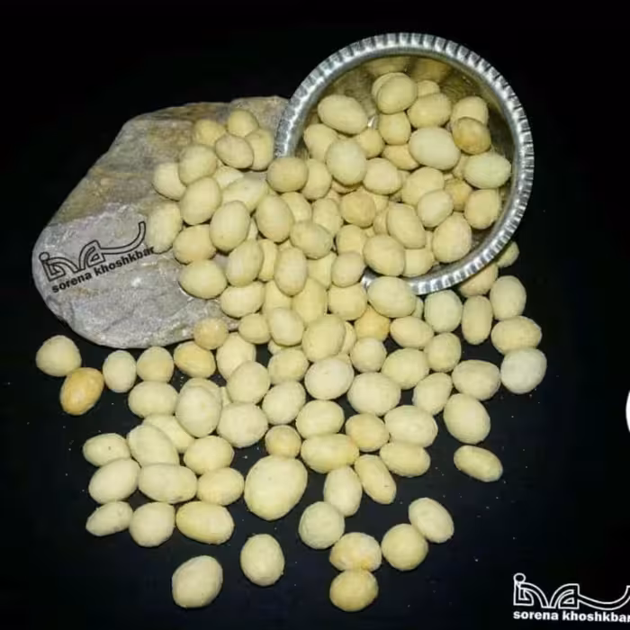 بادام زمینی روکشدار با طعم لیمویی در بسته بندی 900 گرمی 