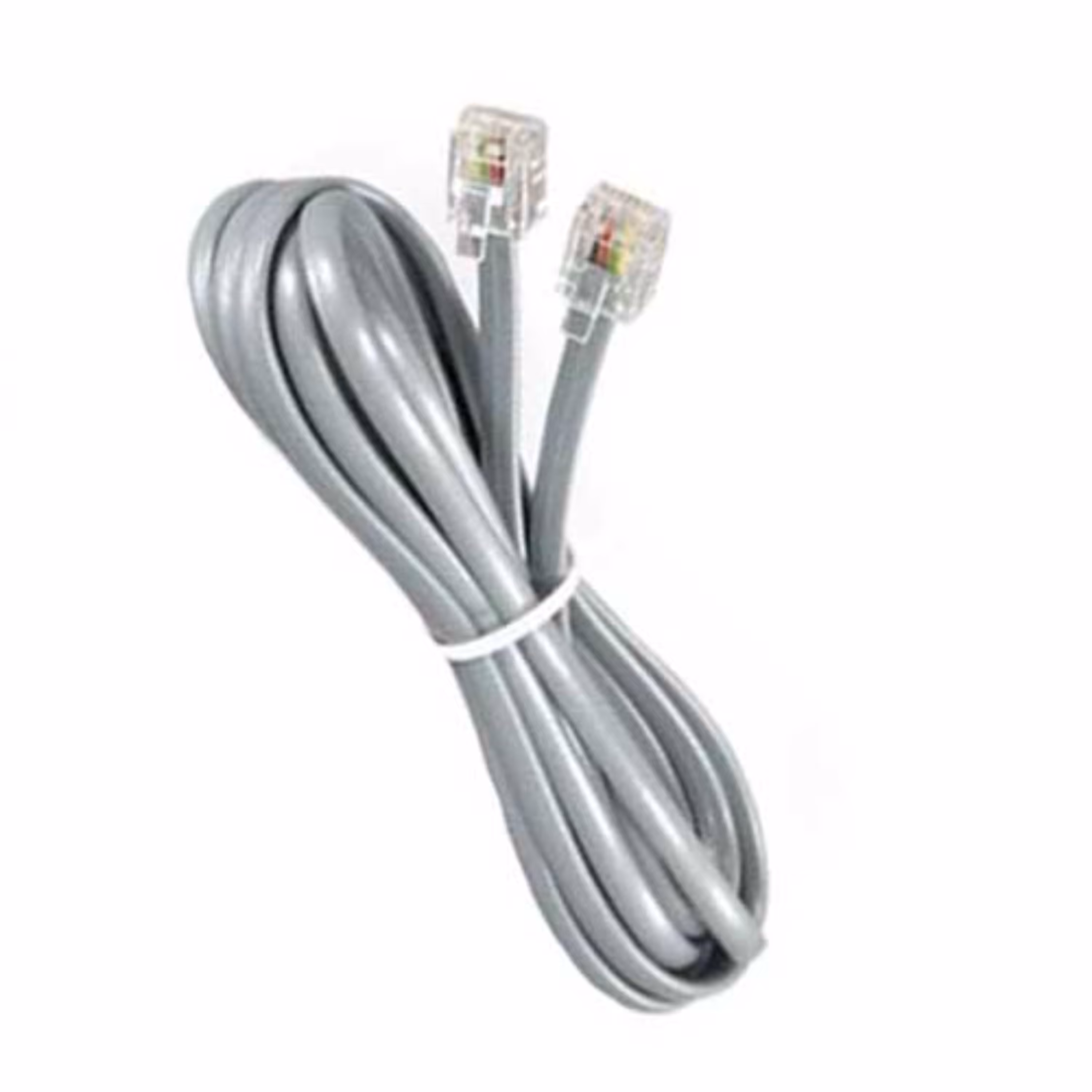 کابل تلفن 2 متری سفید و مشکی رنگ