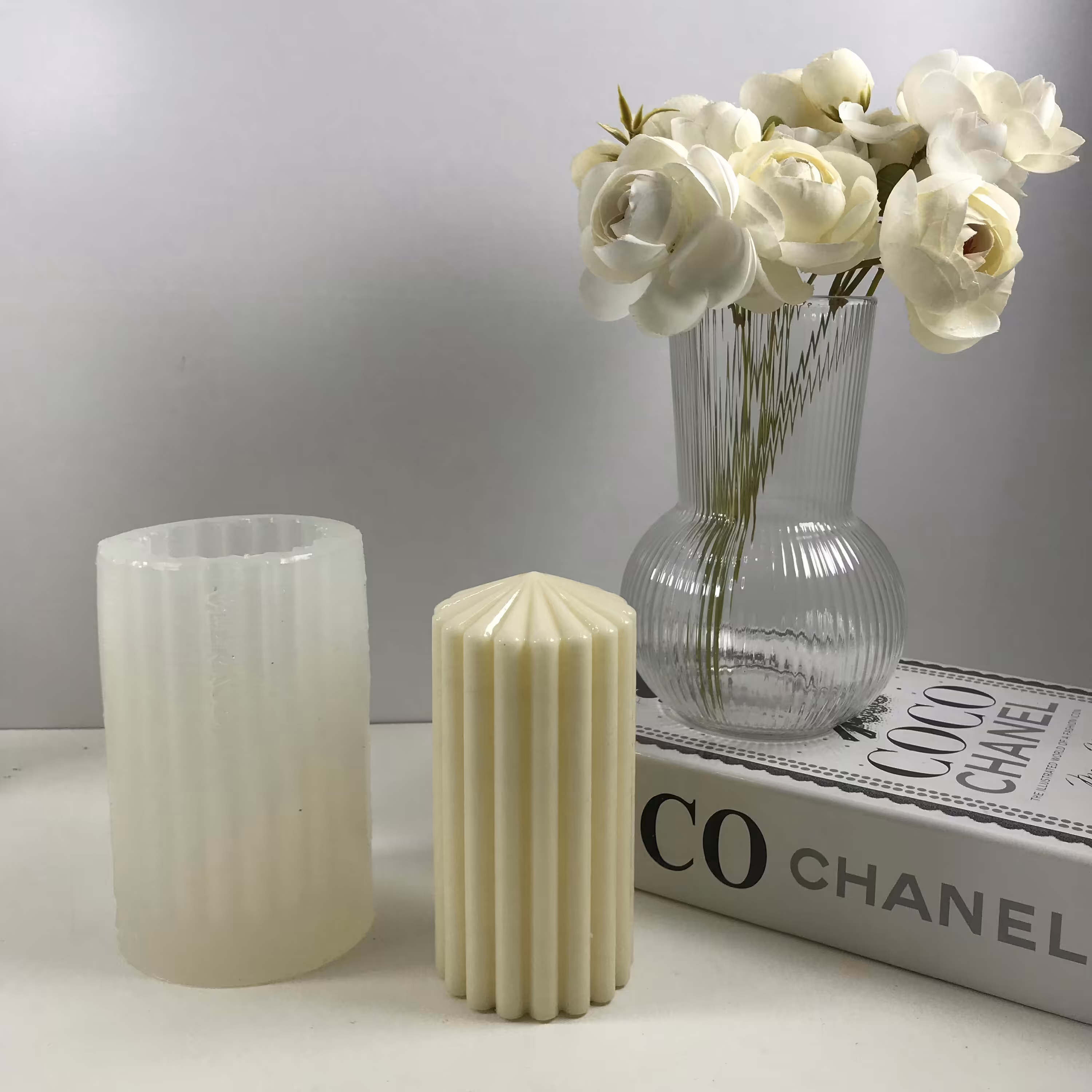 قالب سیلیکونی استوانه کله قندی شیاردار