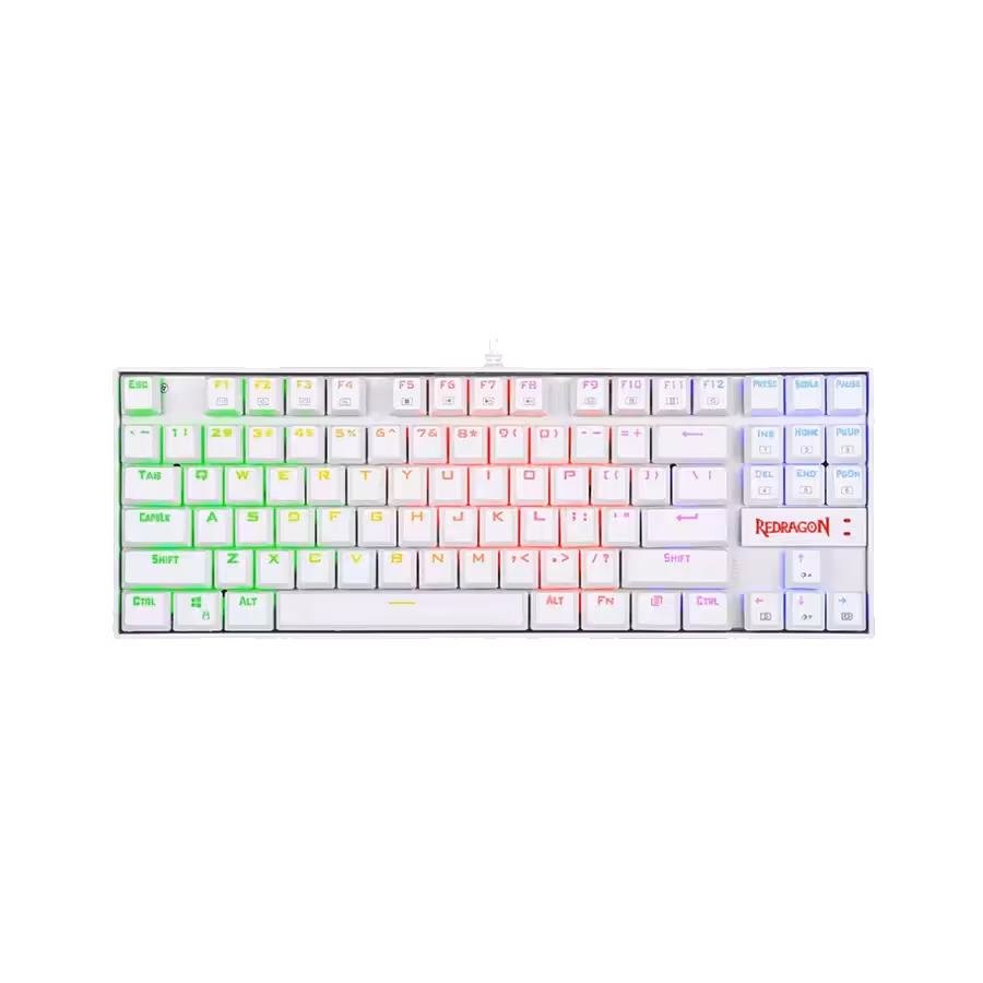 کیبورد مکانیکال گیمینگ ردراگون KUMARA K552 RGB White Red SW