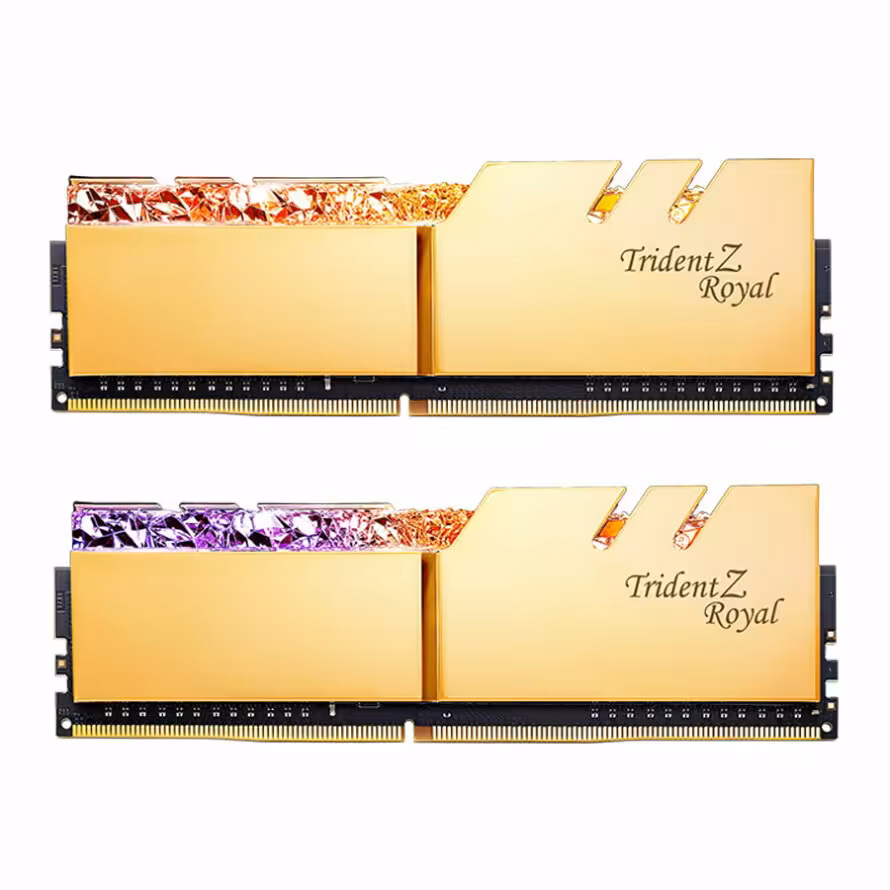 رم جی اسکیل Trident Z Royal RGB Gold 16GB 8GBx2 4800MHz CL18