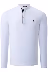 سویشرت سفید مردانه V4009 ساده اورجینال Dewberry