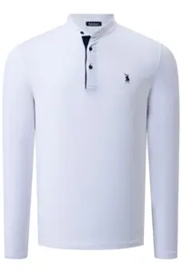 سویشرت سفید مردانه V4009 ساده اورجینال Dewberry