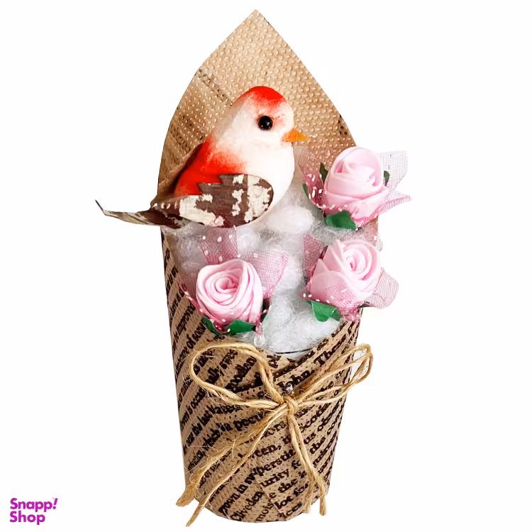 هدیه تزیینی پرنده خوشبختی و شادی مدل گلدانی سایز 11 سانتی متر