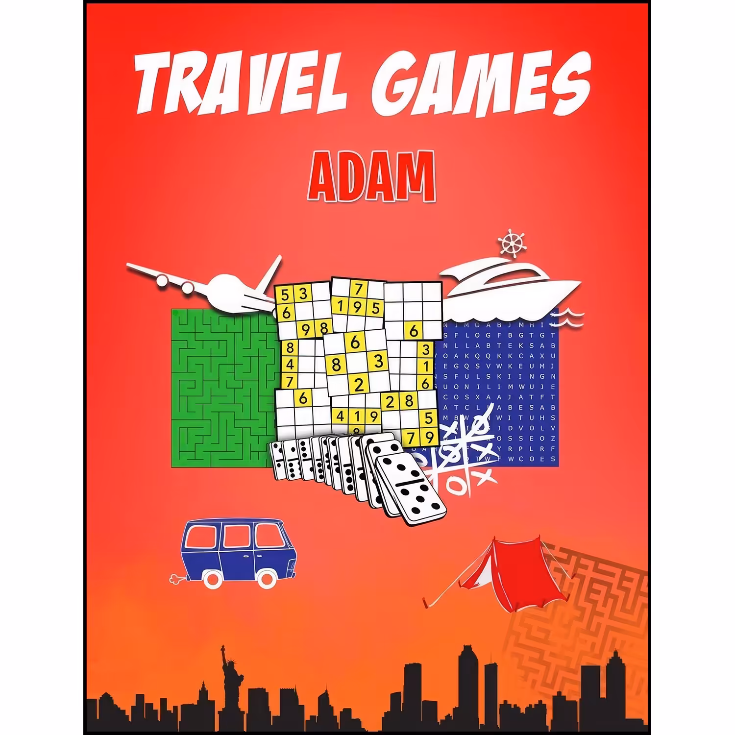 کتاب زبان اصلی Adam Travel Games اثر Master Puzzles