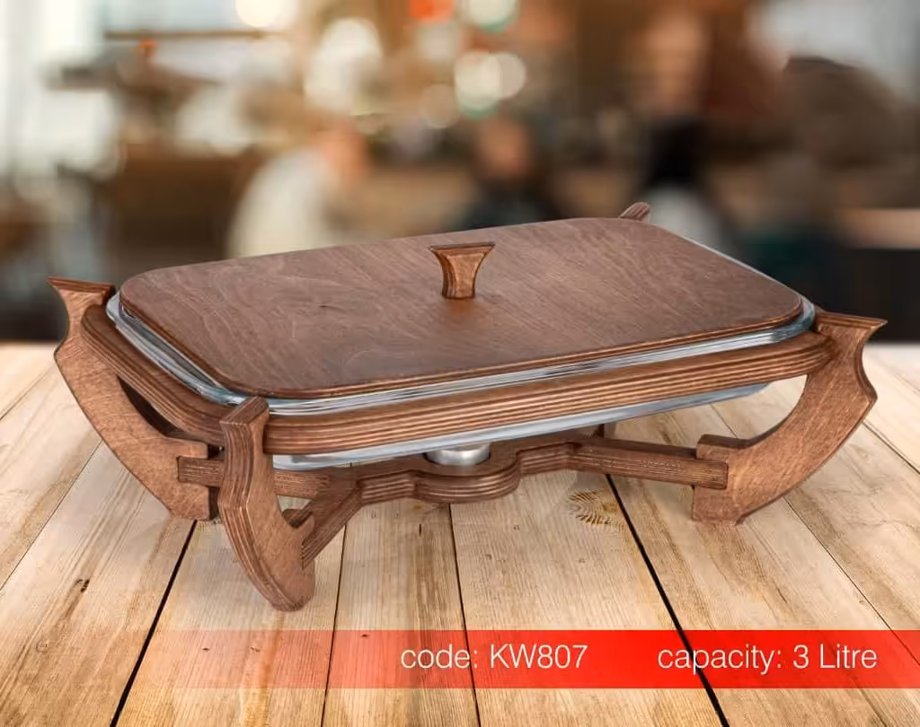 سوفله خوری مستطیل چوبی SAFINOX در دو سایز