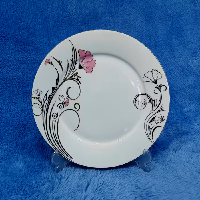 بشقاب پلوخوری سایز 24 چینی پارس کد 974 در بسته 6 عددی