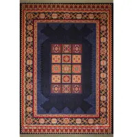 گبه ماشینی افرند زمینه سرمه ای کد 731 (یک و نیم متری)