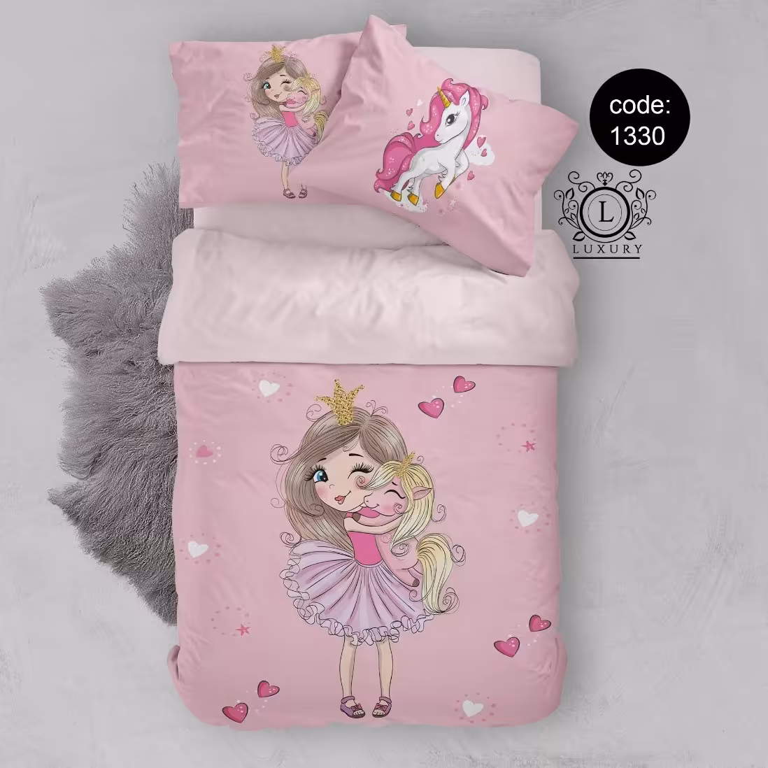 سرویس  روتختی تکنفره 4تکه چاپی قابل ست با پرده با انتخاب جنس پارچه کد1330