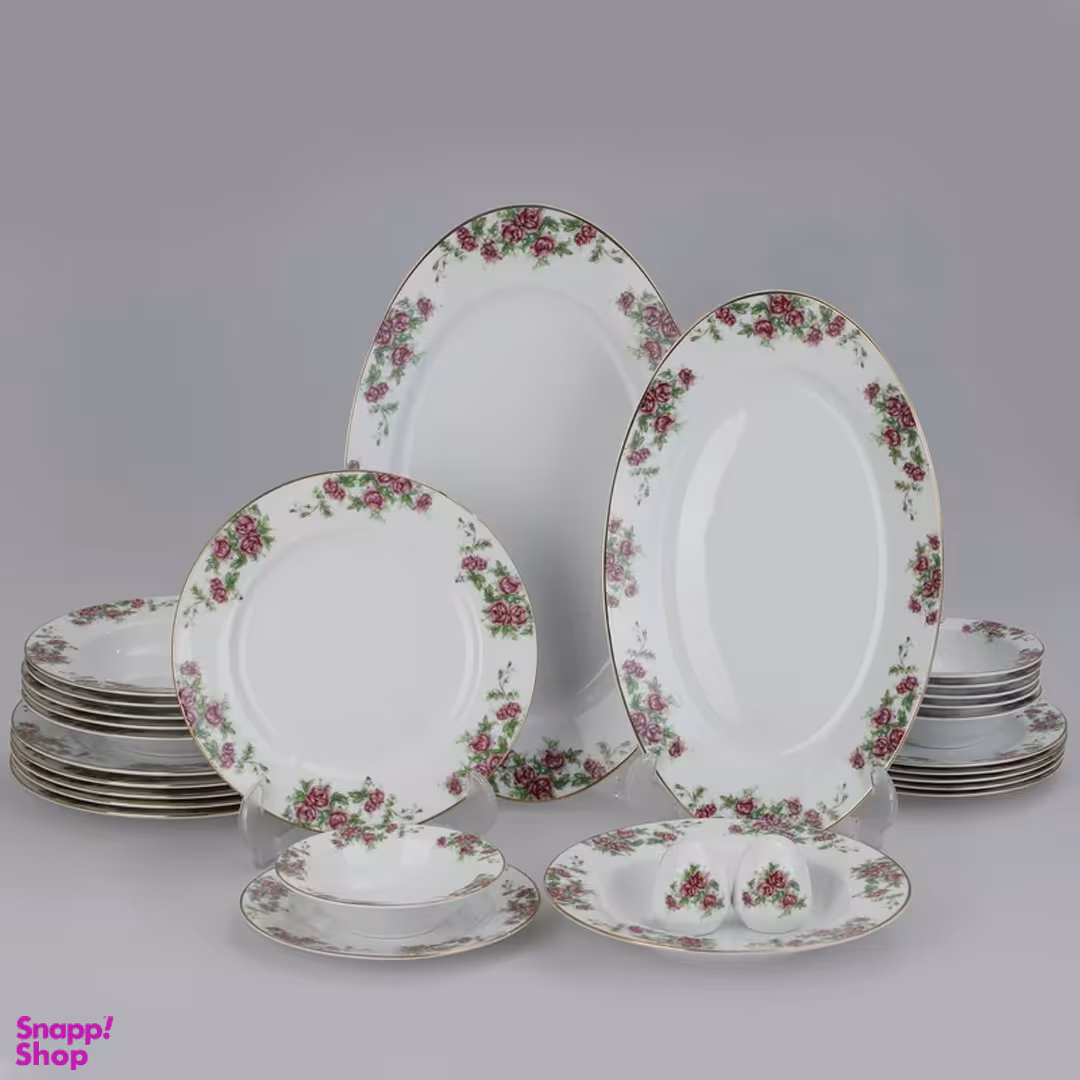 سرویس غذاخوری 28 پارچه چینی زرین ایران مدل Bidgol سری ایتالیا اف درجه عالی