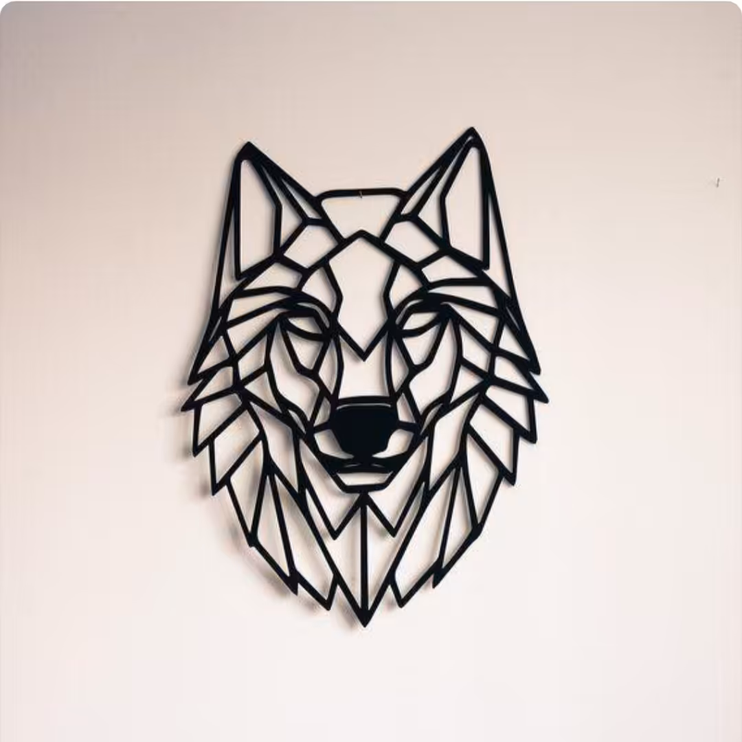 تابلو تو خالی صورت گرگ