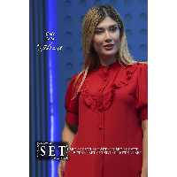 شومیز برند set مدل زمرد کد 1824 رنگ قرمز