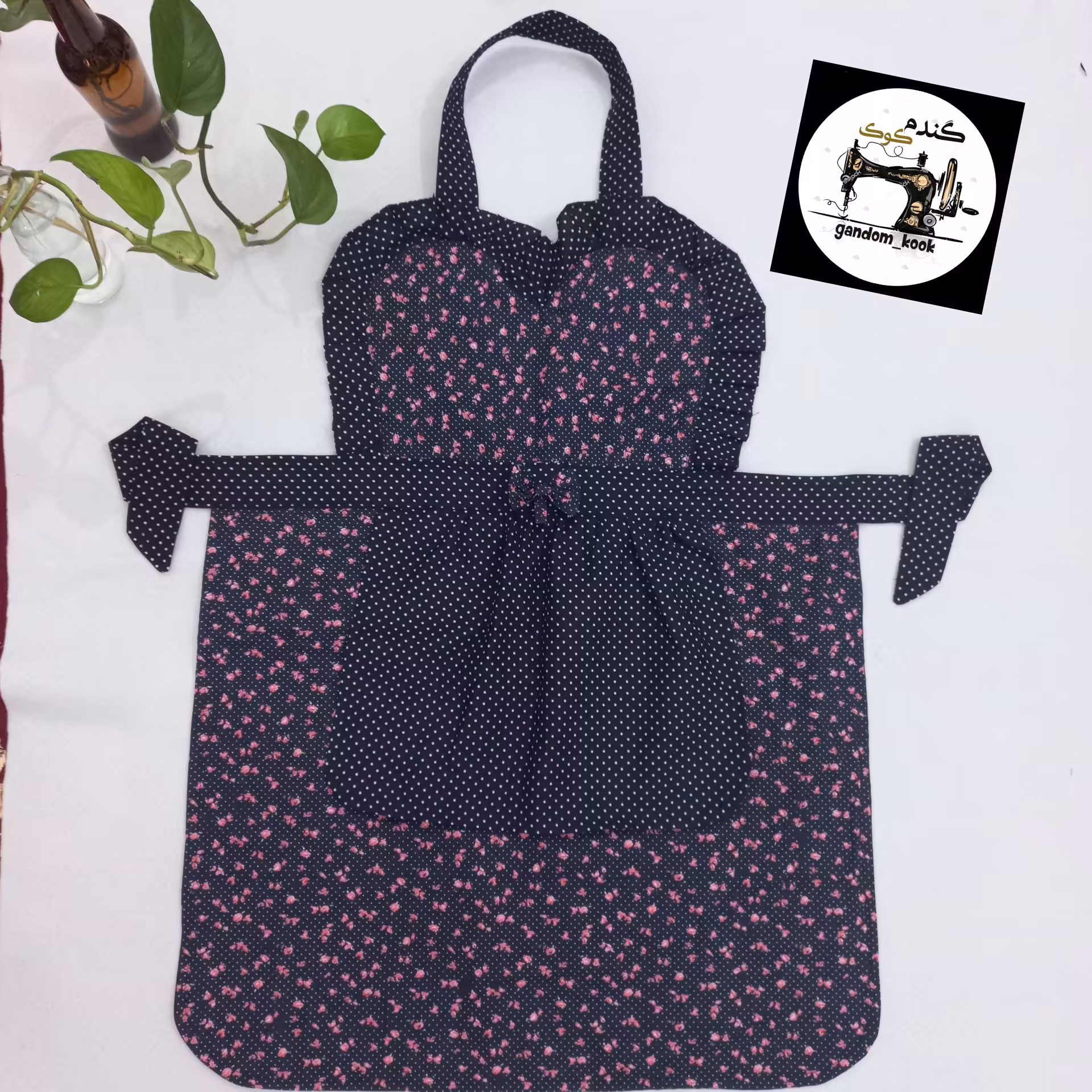 پیشبند آشپزخانه گارسونی دولایه(گندم کوک🌾)