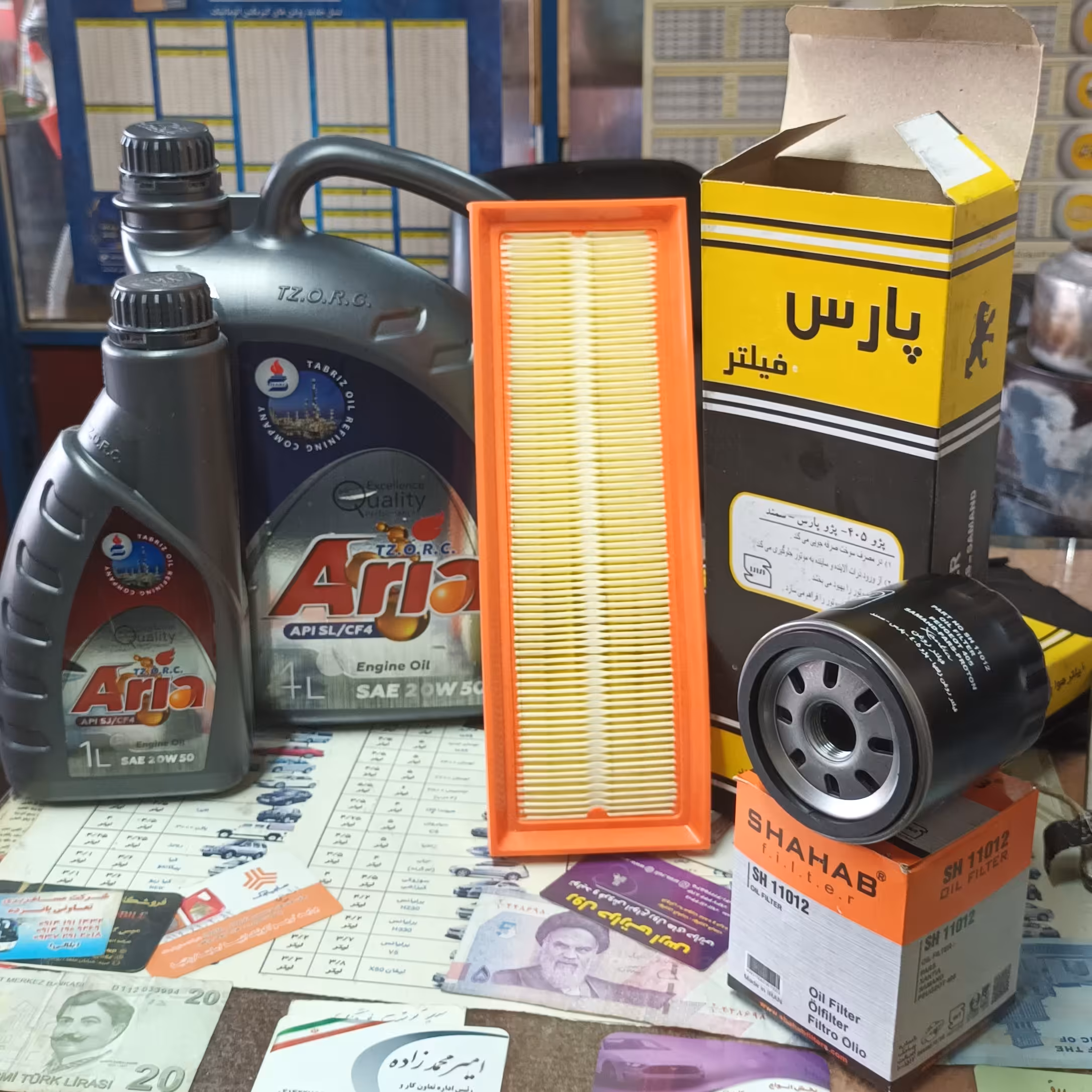 پک سرویس روغن موتور  پژو پرشا سمند 