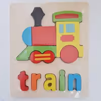 پازل چوبی جاگذاری آموزشی طرح قطار کد 3828A