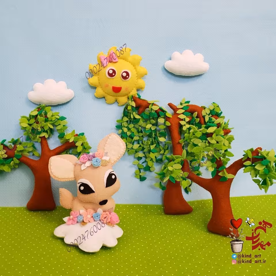 عروسک آهوی نمدی