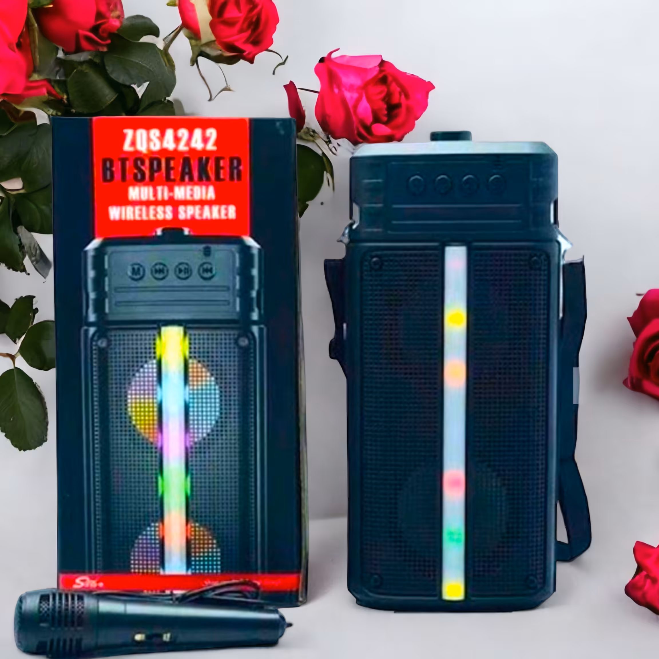 اسپیکر بلوتوثی میکروفن دار با ارسال رایگان مدل 4242 اسپیکر شارژی 