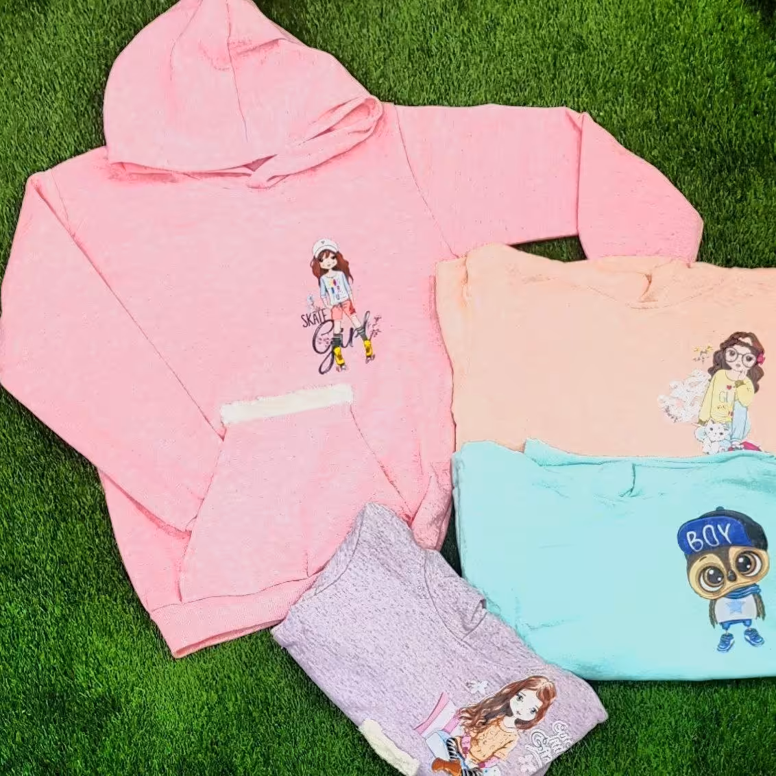 هودی کرکدار دخترانه طرح فانتزی نرم در 4 رنگ از سایز 40 تا 65