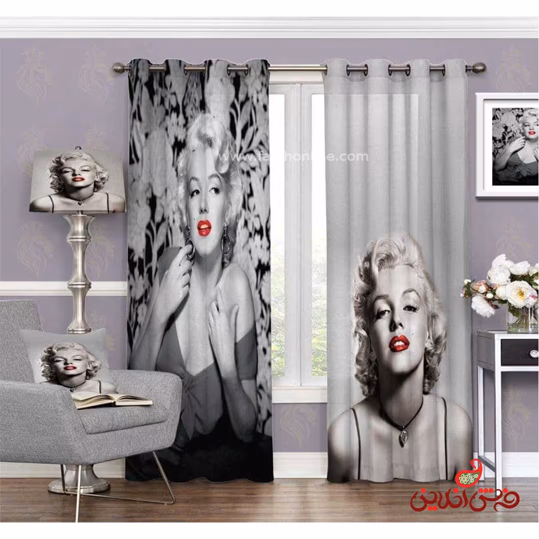 پرده  طرح مرلین مونرو  کد 3494