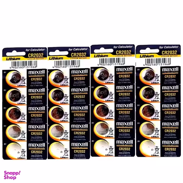 باتری سکه ای مکسل مدل Cr2032 بسته 20 عددی