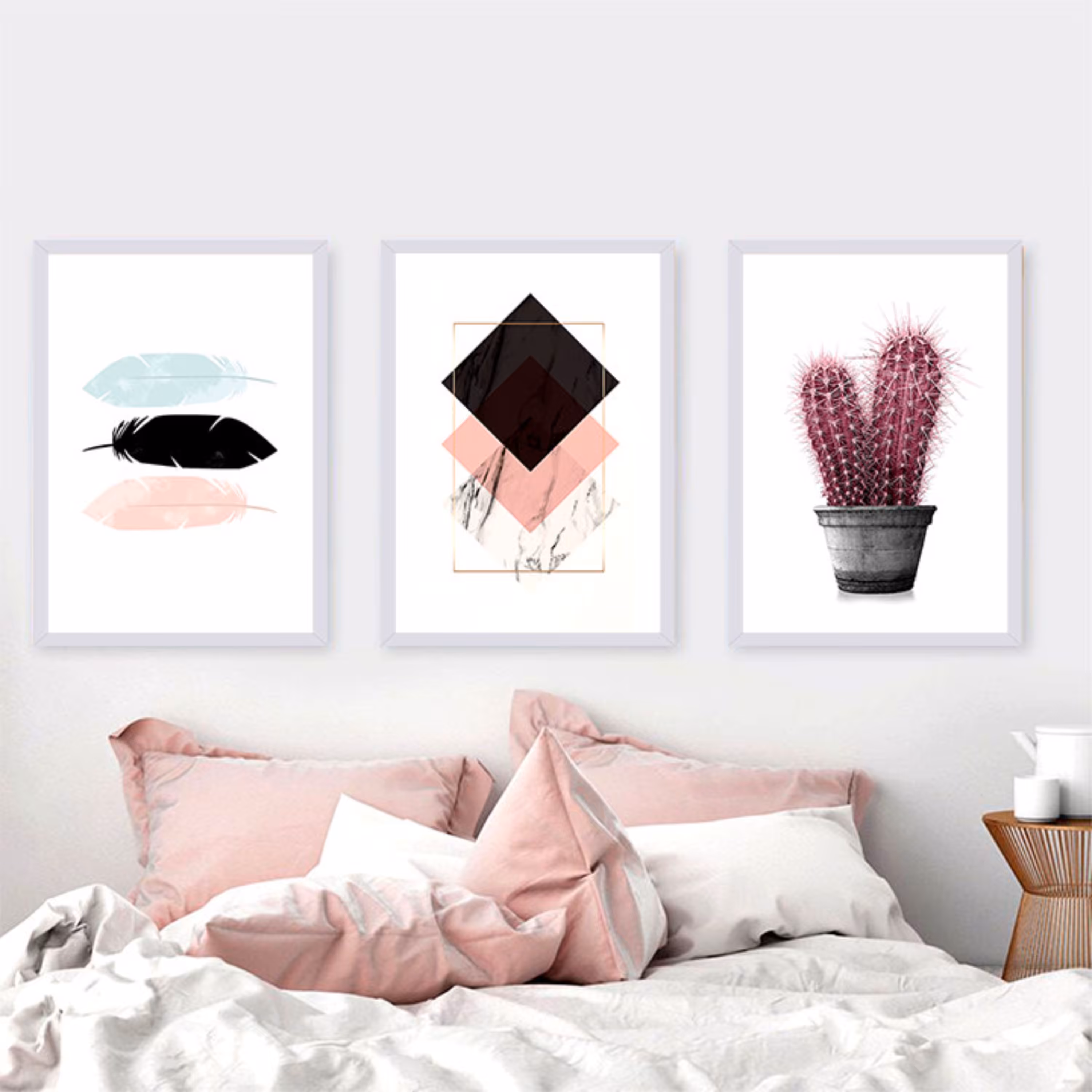 تابلو دکوراتیو مدل کاکتوس کد TC21 مجموعه 3 عددی