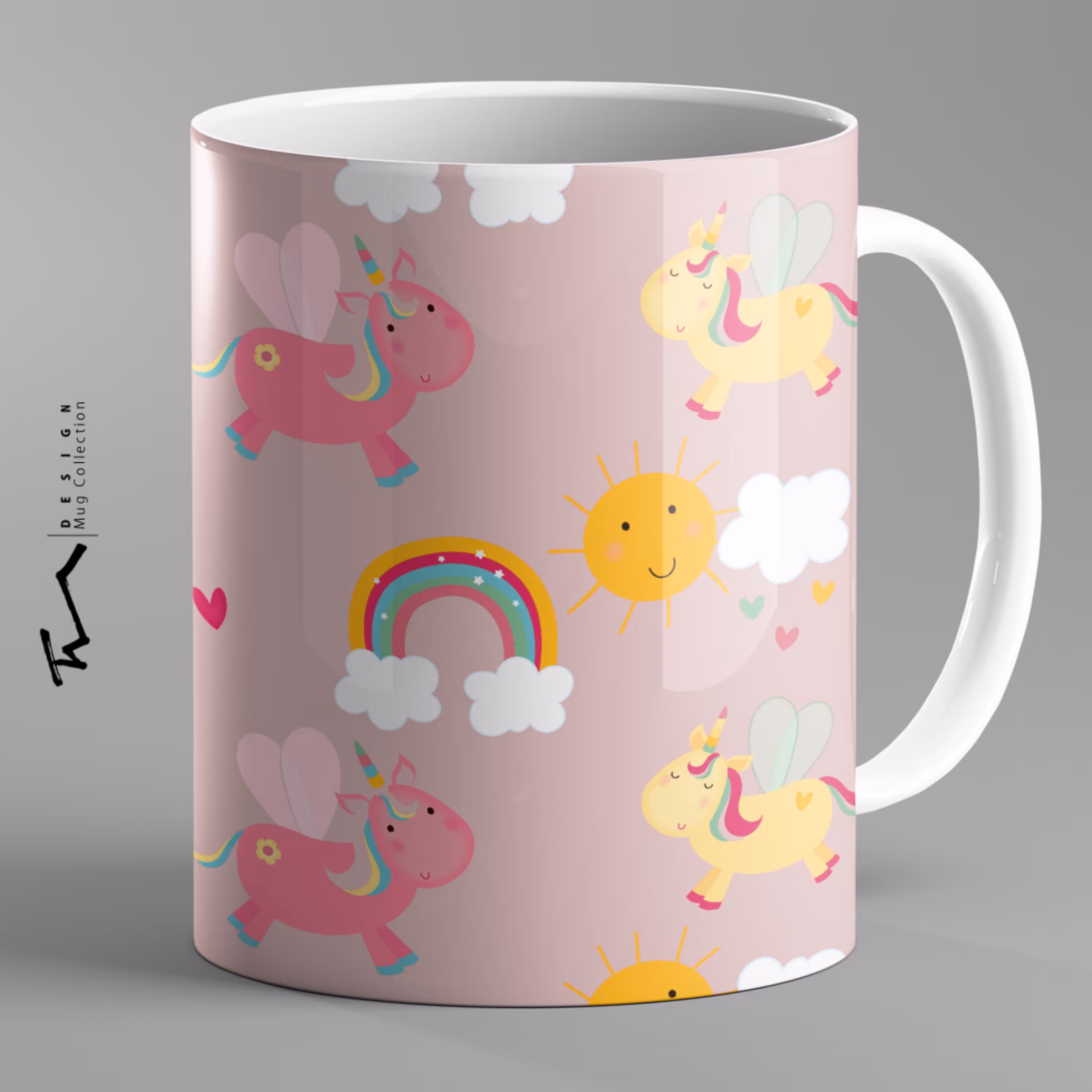 ماگ سرامیکی طرح یونیکورن 3- چاپ سابلیمیشن - کیفیت چاپ و بسته بندی عالی