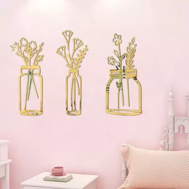 اینه دکوراتیو مدل گلدان مجموعه سه عددی