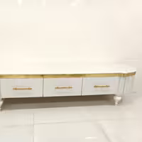 میز ال سی دی تلویزیون وکیوم طرح هخامنش 180 سانت رنگ سفید