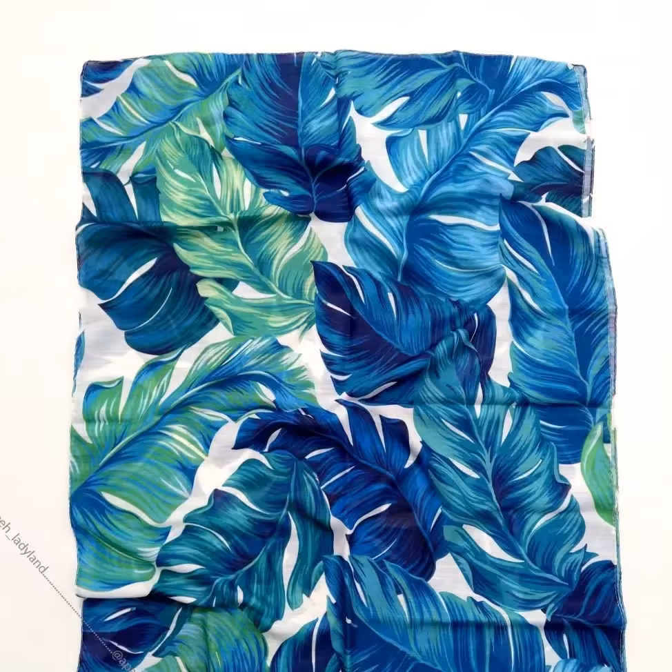 شال نخی اسلپ، شال طرحدار رنگی، شال نخی رنگی، شال طرحدار سبز،شال نخی خنک، شال سبک