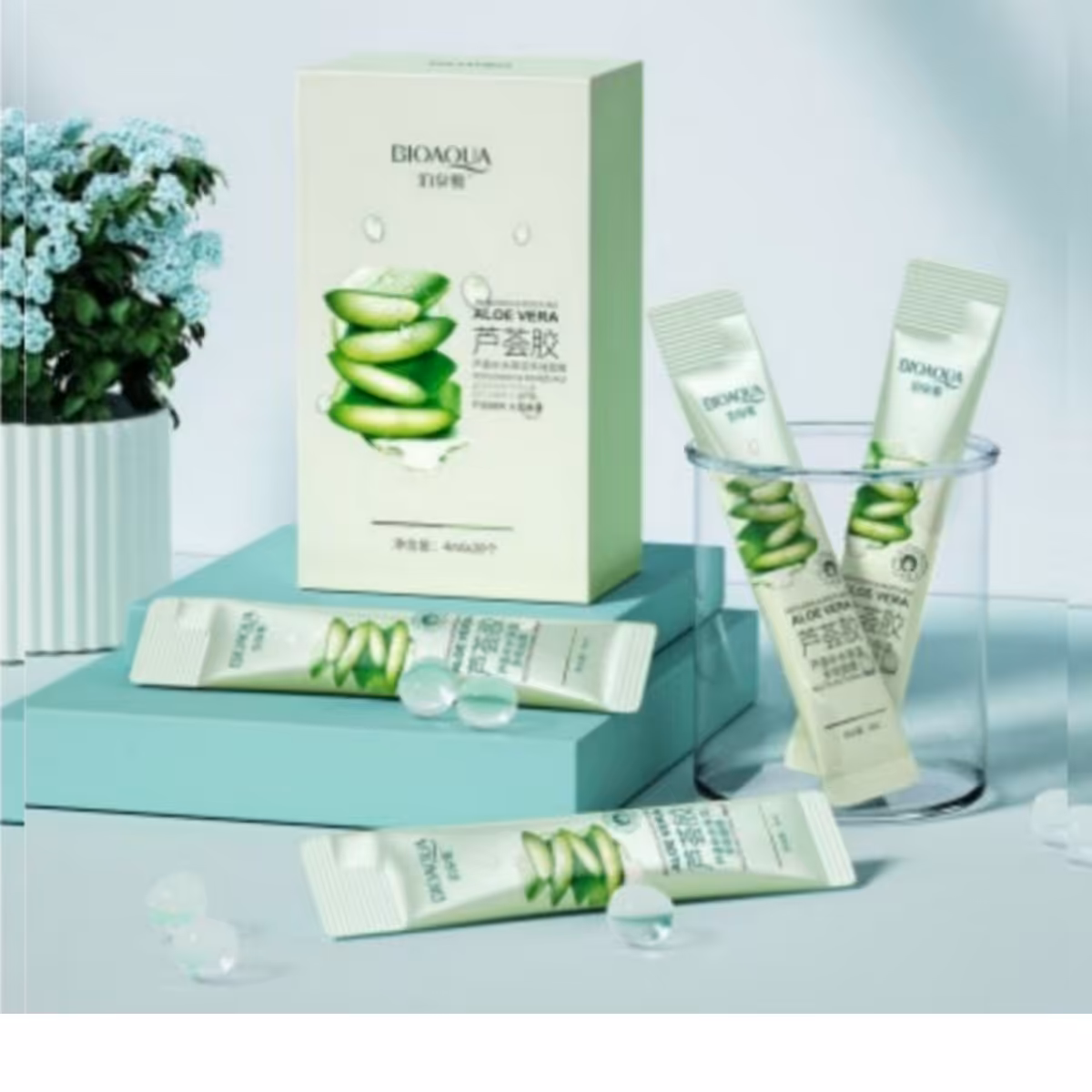 ماسک ساشه ای آلوئه ورا بیوآکوا بسته 20 عددی
