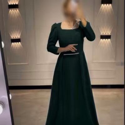 پیراهن شب زنانه کرپ مدل مجلسی