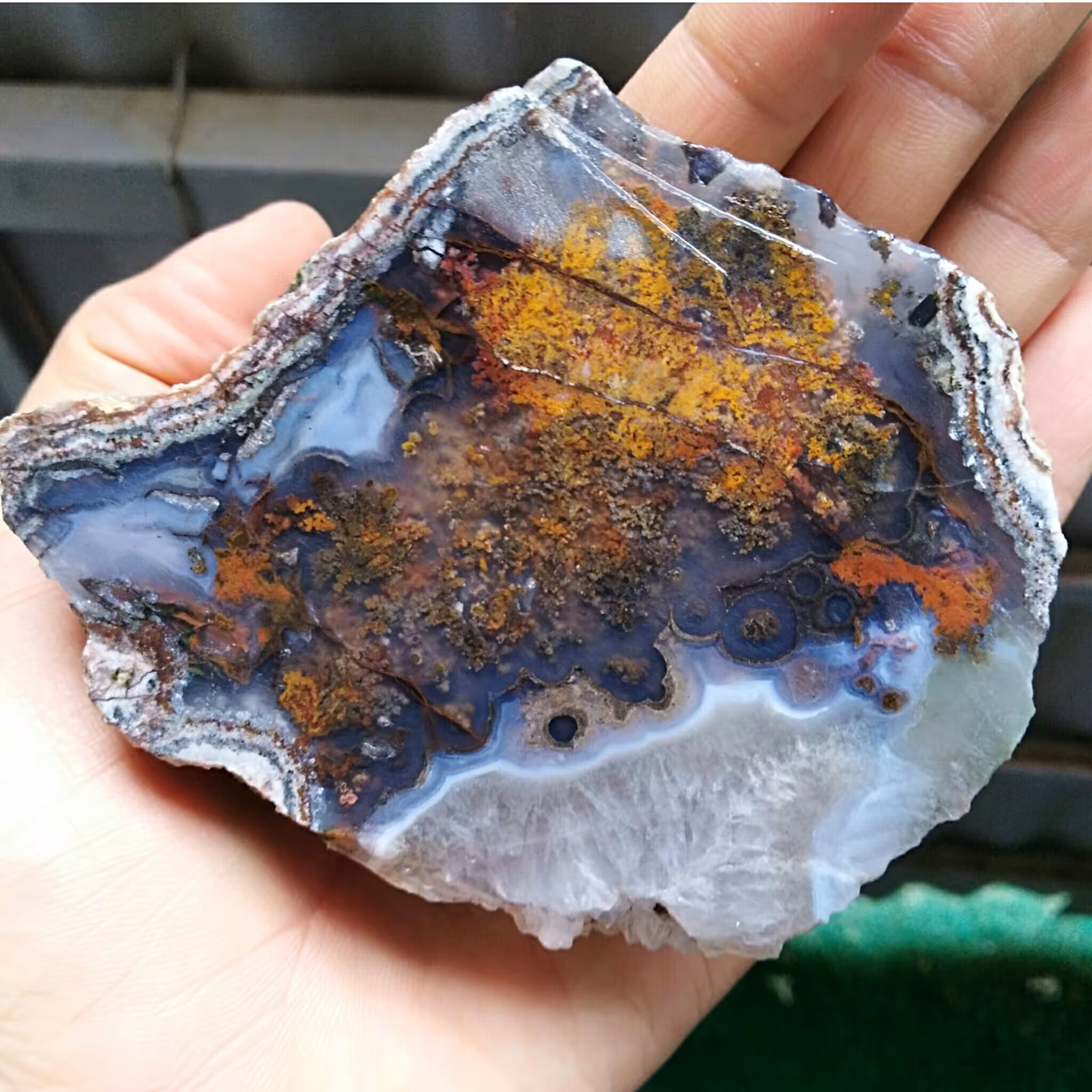 اسلایس سنگ تزئینی شجر منظره 7رنگ خاااااص شاهکار خلقت 100درصد طبیعی