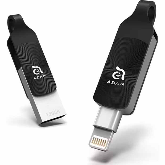آدام المنتس فلش مموری لایتنینگ مدل iKlips DUO Plus ظرفیت 128 گیگابایت مشکی - Hiapple.ir