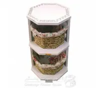 جای سیب زمینی پیاز چوبی پلوتون 4 طبقه بغلدار گردویی کد 450