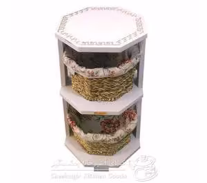 جای سیب زمینی پیاز چوبی پلوتون 4 طبقه بغلدار گردویی کد 450