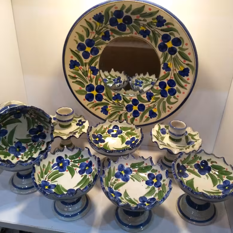 هفت سین نقاشی لعاب گلدار