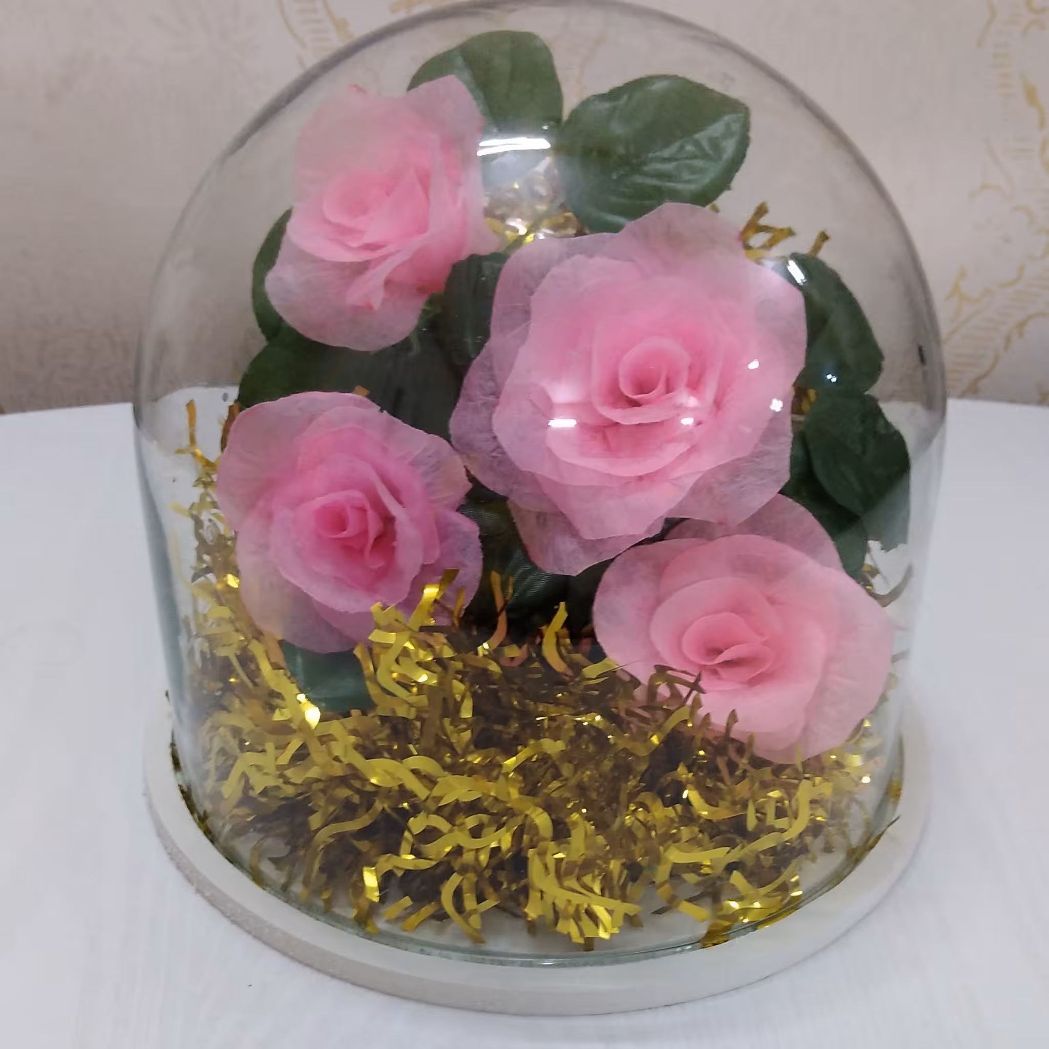 باکس شیشه ای گل لمسه ای دراندازه 20در20