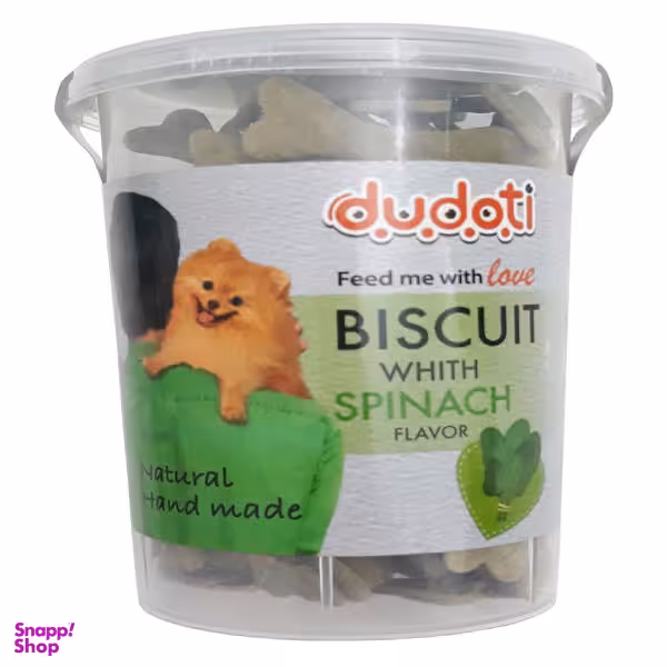 غذای تشویقی سگ دودوتی مدل Biscuit Spinach وزن 150 گرم