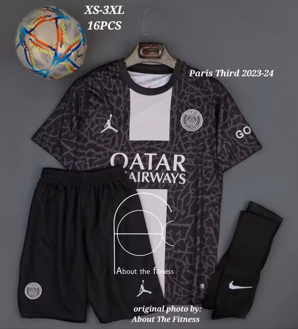 کیت سوم پاریسن ژرمن PSG فصل 2024-2023 (پیراهن شورت) ورژن هواداری