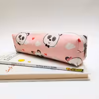 جامدادی فانتزی طرح پاندا صورتی چرم مصنوعی