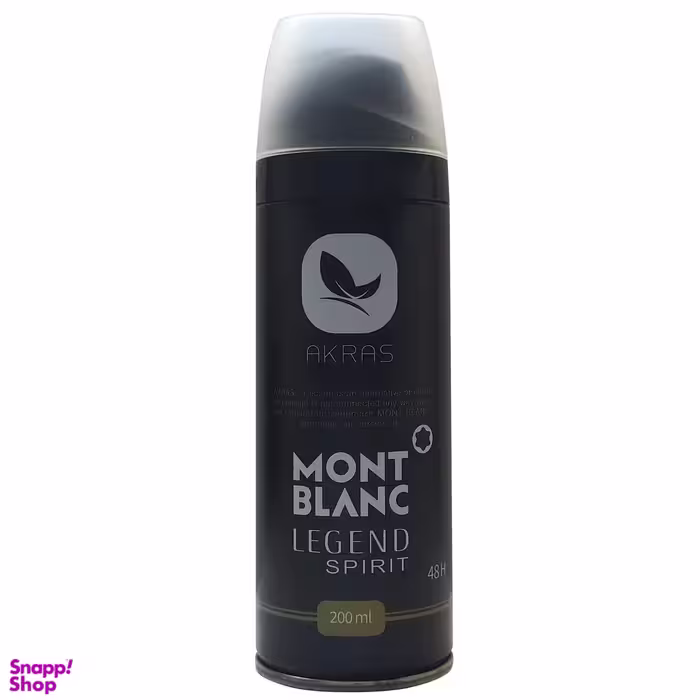 اسپری خوشبوکننده بدن مردانه آکراس (Akras) مدل Mont Blanc حجم 200 میلی‌‌ لیتر