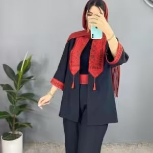 ست دوتیکه مانتو و شلوار مدل رها