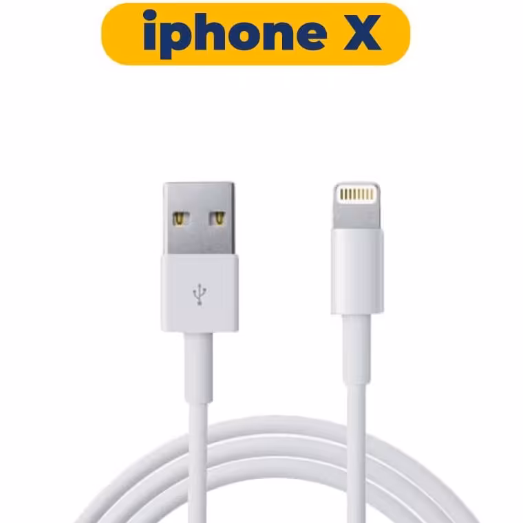 کابل شارژ ایفون x اصلی لایتنینگ ارزان اپل سیم شارژ اورجینال ایکس iphone x apple