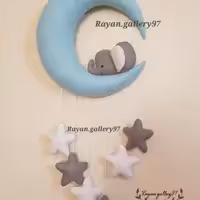 آویز ماه و فیل نمدی 