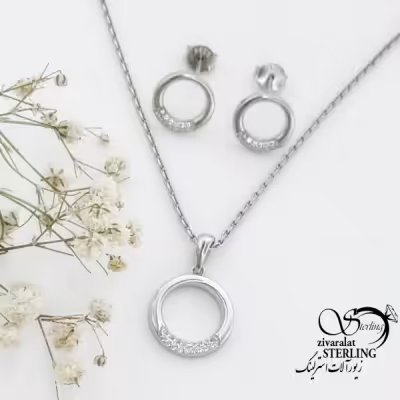 نیمست گرد نقره 925 عیار کد 15898