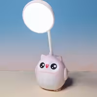 چراغ مطالعه و جا قلمی فانتزی طرح جغد صورتی