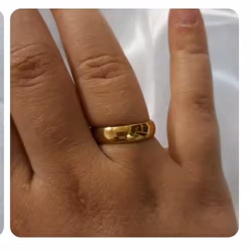 رینگ طلایی استیل رنگ ثابت