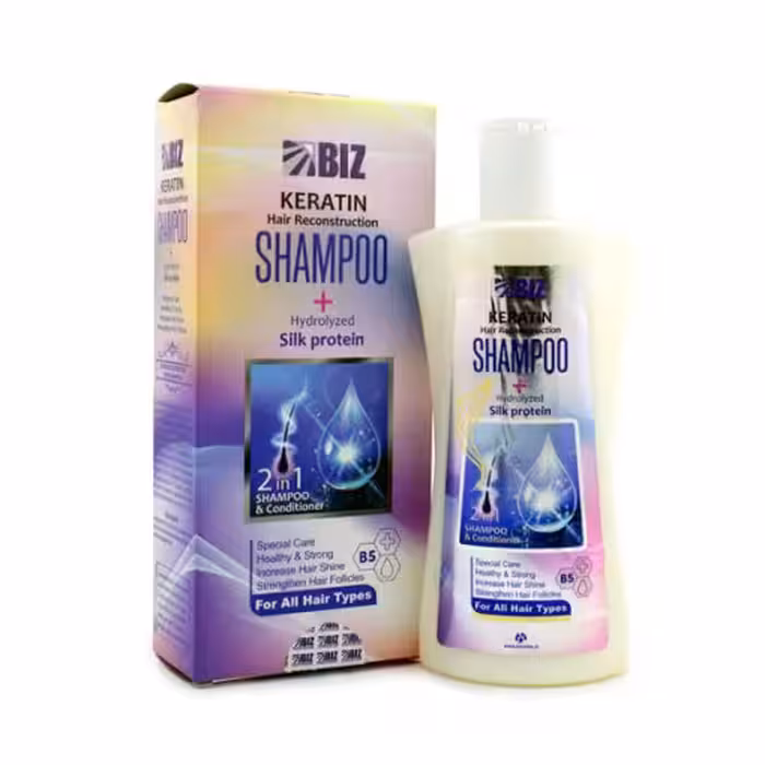 شامپو کراتینه و پروتئین هیدرولیز شده ابریشم بیز