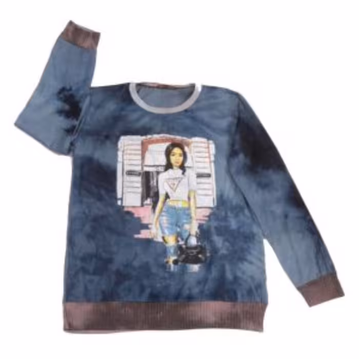 تیشرت آستین بلندهمراه باشلوار سنگ شور  dz-59