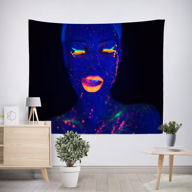 پوستر پارچه ای پرینتینگ لند طرح بکدراپ آرایشی کد A18